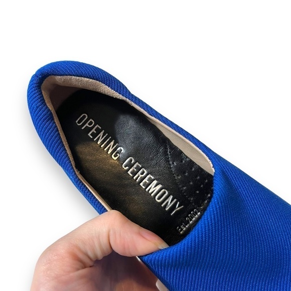 Opening Ceremony Blue Platform Sneakers Size 36 Ribbed Canvas Spice Girls - Picture 7 of 7